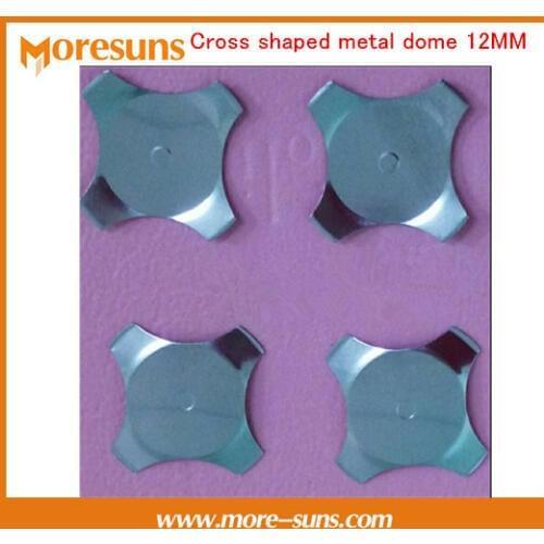 Free Ship 100pcs Custom Cross shaped metal dome 12MM with contact button shrapnel 250G 280G 350G 450G metal dome switch