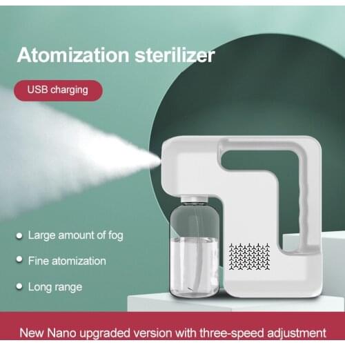 480ml New Wireless Disinfect Spray Gun Atomizer Blu-ray Handheld Convenient Recharge Multipurpose For Home Outdoor Office USB
