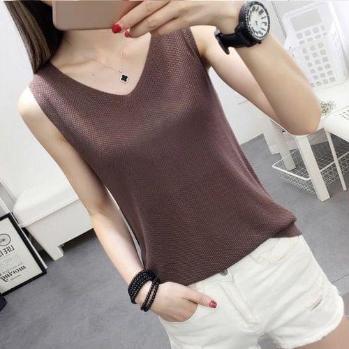 Women Tanks Tops Knitted Camisole Womens plus Size Sleeveless Camis Crop Top For Women