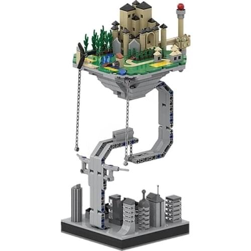 City Castle Creative Tensegrity Sculptures Anti-Gravity Novel Physics Balance Building Blocks Town House Bricks Toys Xmas Gifts