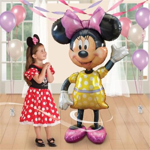 1pcs Disney Mickey Minnie Mouse Party Balloons Mickey Foil Balloon Baby Shower Birthday Party Decorations Kids Classic Toys Gift