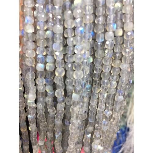 Natural Stone Square cut corner crystal Gemstone Beads Smooth Loose Beads 4mm 6mm for Jewelry Making Charm Accessories DIY