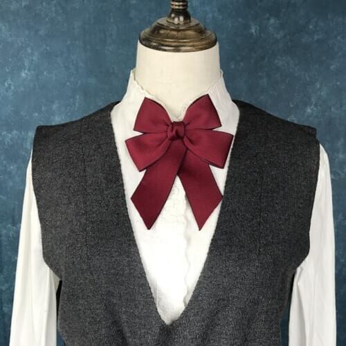 New Handmade Bow Tie Womens Campus Style Girl School Uniform Shirt Collar Flower Stewardess Bank Hotel Professional Wear Bowtie
