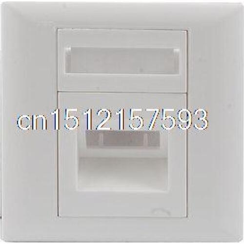 One Socket SC Fiber Optic Jumper Cable Plastic Wall Plate Panel White
