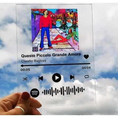 Custom Photo Music Code Acrylic Music Board Personalized Album Cover Diy Couple Photo Plaque Souvenir Gift