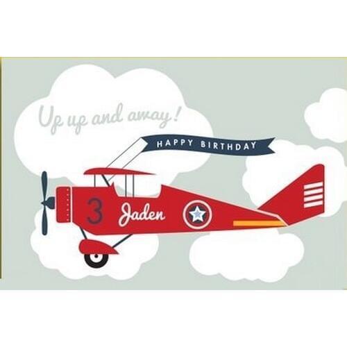 Custom Airplane Clouds Cartoon Birthday backgrounds High quality Computer print children kids backdrop