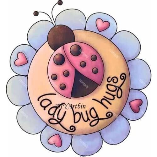 Lady Bug Hugs 2020 New Cutting Dies Scrapbooking Birthday Photo Album Valentines Day Craft Die
