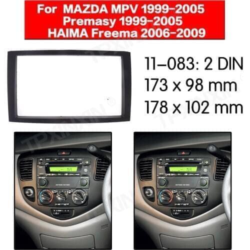 Car radio Frame Panel Auto Radio Stereo Fascia For Mazda Premacy 1999-2005 Dash Plate Facia Panel Mount Trim Kits Frame Adapter