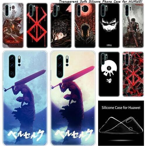 Luxury Soft Silicone Case Anime Berserk Guts for Huawei NOVA 3 3i 5 5i P20 P30 Pro P9 P10 P8 Lite 2017 P Smart Z Plus 2019 Cover