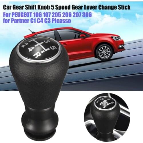 Car Gear Shift Knob 5 Speed Gear Lever Change Stick For PEUGEOT 106 107 205 206 207 306 For Citroen Partner C1 C4 C3 Picasso