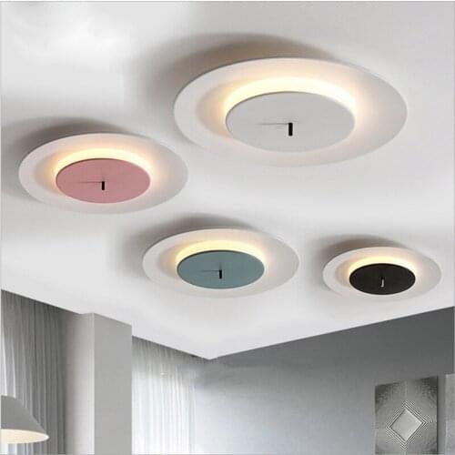 Modern Led Ceiling Lights Nordic Living Room Childrens Room Round Ceiling Lamp Bar Bedroom Simple Decor Ceiling Lights Fixtures