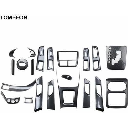 TOMEFON For Subaru Forester 2008 09 10 11 2012 Carbon Fibre Glasses Armrest Doors Handle Gear Cup Center Sonsole Decorated Frame
