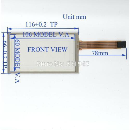 ZhiYuSun 3.7 inch TR4-037F Touch Screen 116mm*66mm 4 wire resistive Touch Panel for Industrial Touch Panel this is compatible