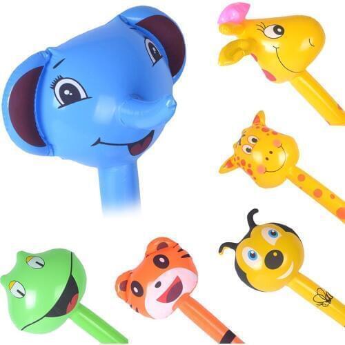 1Pc Giraffe Frog Animal Inflatable Air Stick Blow Bar Party Kids Cheer up Props Noise Maker ballon concert party Supplies