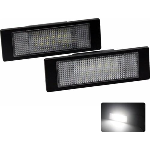 2Pcs/Set LED License Plate Light Error Free for FIAT Multipla Marea Benzina Diesel Bz Gamma`99 White Lamp Canbus Bulb Kit