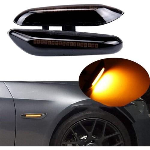 2PCS Led Dynamic Turn Signal Light Side Marker Sequential Blinker Lamp for -BMW E46 E36 E60 E61 E90 E91 E92 E93 X1 E84