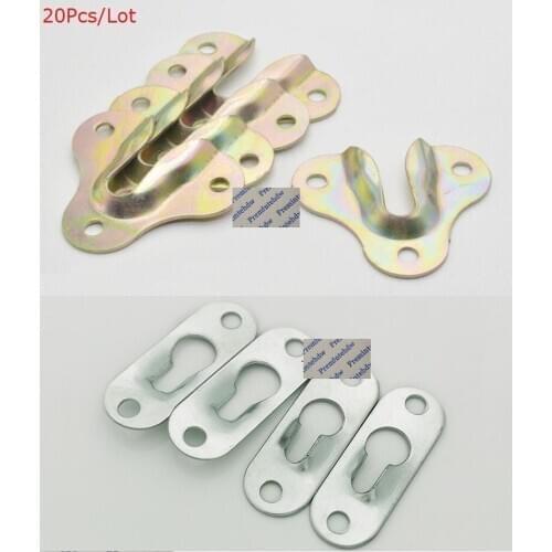 20 pz/lotto Acciaio Buco Della Serratura di Fissaggio Photo Picture Gancio Specchio Con Cornice Armadi Ripiano di Fissaggio