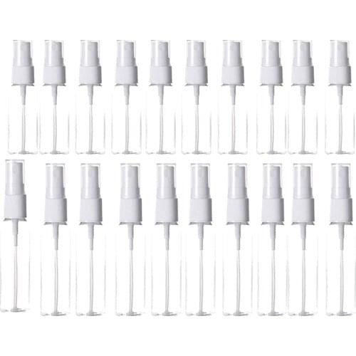 20pcs 20ml Portable small Transparent Plastic Empty Spray Bottle Refillable Bottles