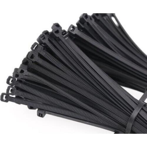 250pcs Nylon Cable Ties set inculdes 3sizes 3*100 3*150 4*200 Black Color National Standard Self-locking Plastic Wire Zip Tie