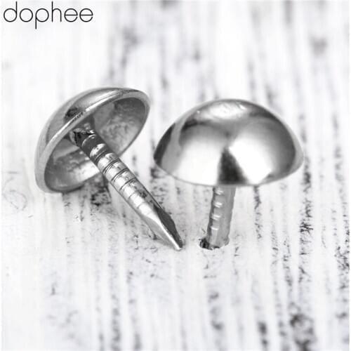 300Pcs Upholstery Nail Tachas Jewelry Gift Case Box Sofa Furniture Decorative Tacks Stud Pushpin Hardware Silvery Nail 7x10mm
