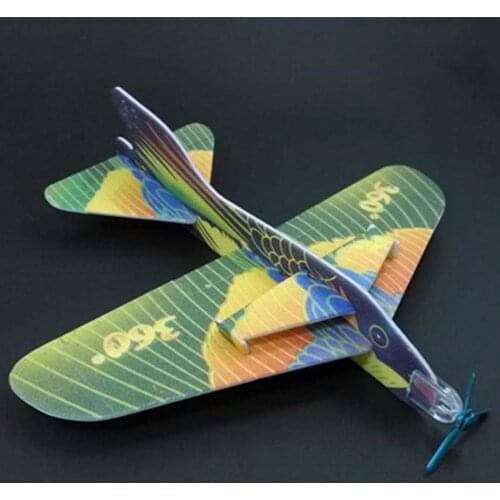 4 Pcs DIY Baby Kids Mini Foam Handmade Throwing Flying Aircraft Airplane Glider Educational Creative CHildren Puzzle Model Toys