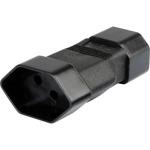 IEC 320 C14 to European Switzerland socket Swiss 3Pin male to Female Power extension connector Adapter Rated 10A 250V