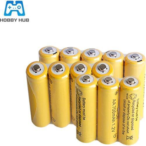 1/2/4/8/10/16x 1.2v 700mah NI-CD AA Battery 700 mAh Rechargeable nicd Battery AA For Electric Toy remote Control car RC ues