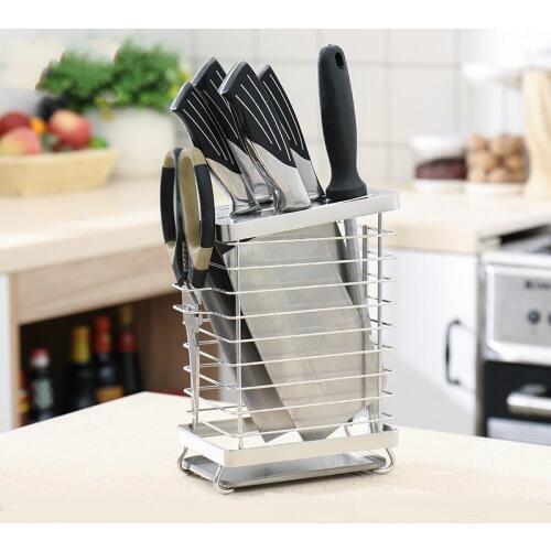Household tool holder kitchen 304 stainless steel kitchen knife rack rack tool storage rack insert knife holder Lu 41917