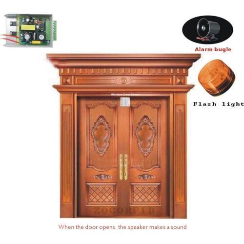 DIY DC12V sounds and lights portable door sensor alarm door handle alarm door 120 dB anti-theft scaring door security