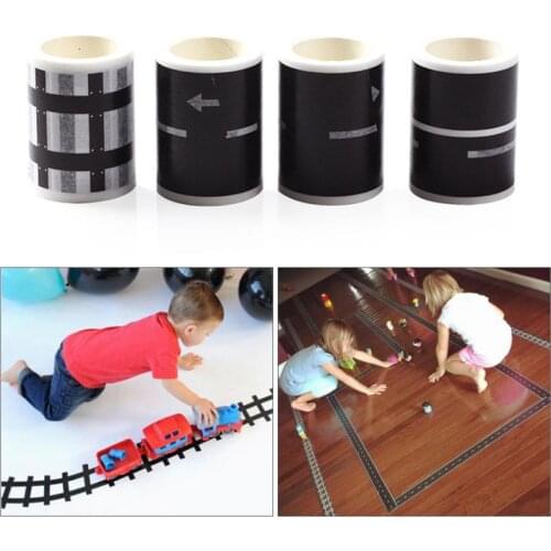 DIY Road And Railway Paper Tape Track Scene Scene Ordinary Road Tape Childrens Educational Toys Novel Technolog Toys