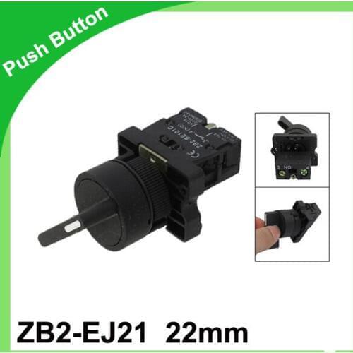 22mm Latching 1 NO Long Handle 2-Position Rotary Selector Switch ZB2-EJ21