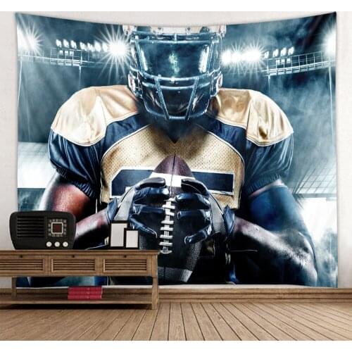 Rugby stadium style printed tapestry is soft and easy to care for wall decoration hanging cloth