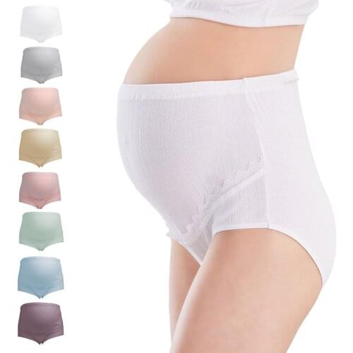 Cotton Maternity Panties High Waist Adjustable Belly Pregnancy Underwear Clothes for Pregnant Women Pregnancy Briefs Plus Size