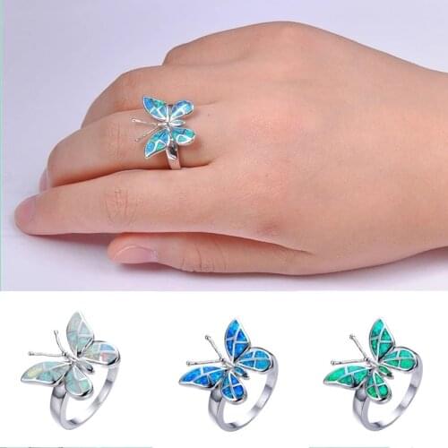 Cute Butterfly Women Rings Bohemian Animal Design Wedding Engagement Band Women Jewelry Valentine Day Gift