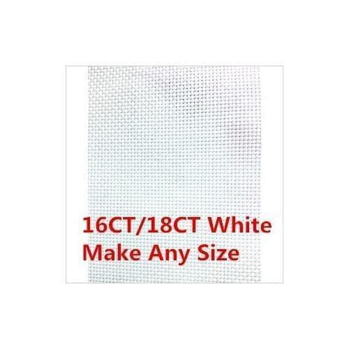 Aida Cloth Discount Shop 16CT OR 18CT Whites Fabric Cross Stitch Canvas 150X50cm Or Make Any Size