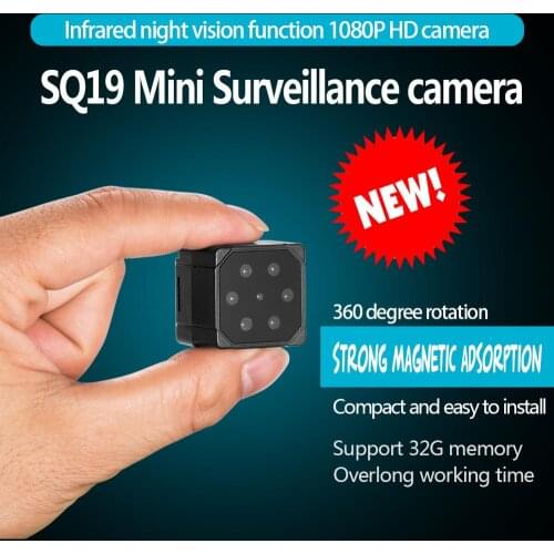 Mini Camera SQ19 HD 1080P Sensor Night Vision Camcorder DVR DV Motion Recorder Camcorder Support 32GB TF Card Micro Video Camera