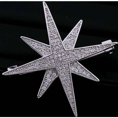 Red Trees Brand Fashion Classic Star Brooch For Man And Women Box Package