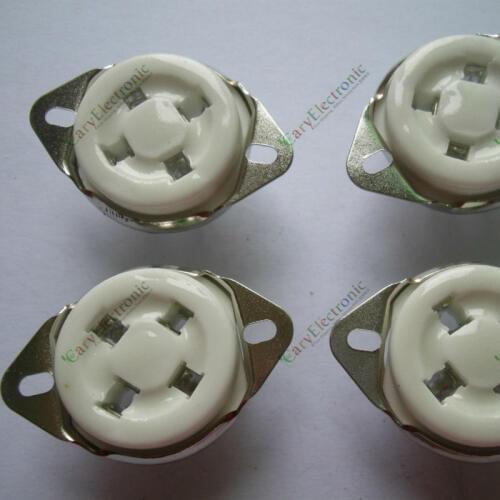 Wholesale and retail 20pcs New 4pin Ceramic vacuum tube socket top mount valve For 300B 2A3 audio amps free shipping