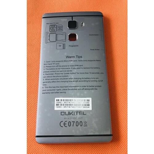 Used Original Battery Case Cover +camera lens glass For Oukitel U13 MTK6753 Octa Core 5.5 Inch FHD Free shipping