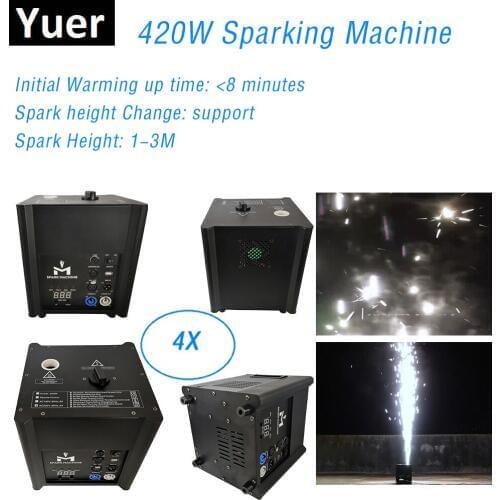 4Pcs/Lot AC220V DJ Stage Disco Spark Fountain Effect Machine Home Birthday Party Wedding Pyrotechnic Machine Wireless Control