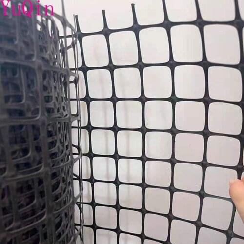 Grid Square mesh black plastic mesh Plastic purse seine for raising chickens and ducks Land fence Cage drain net