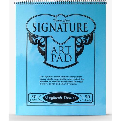 Signature Edition Sketchpad Card Rise by Martin Lewis (35.5*28cm) For Magician,Stage Illusion Gimmick Props, Magic Tricks