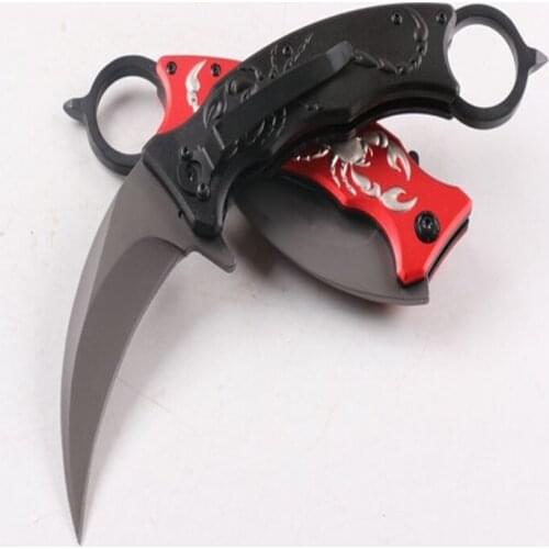 Folding Cold F92 Claw Knife (Two Colors) 5cr15mov SharP Blade Steel+Aluminum Outdoor Camping Survival Kitchen EDC Tool Gife