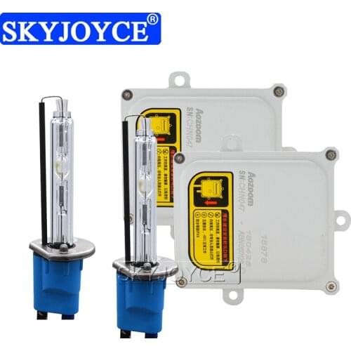 SKYJOYCE 55W H7 HID Xenon Headlight Kit 5500K White H1 H3 H8 H11 D2H With Fast Start AC Slim HID Ballast Reactor Car Styling