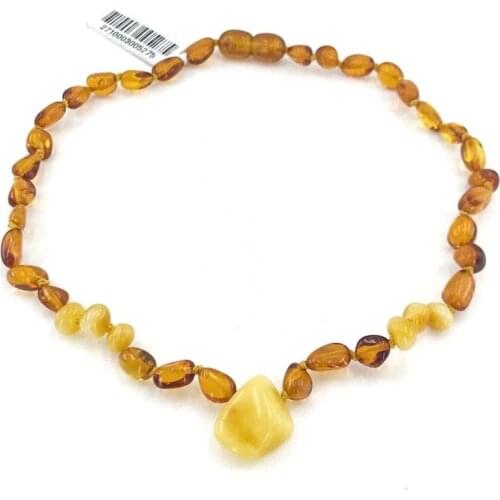 Special Syntax Highlighting Pine Resin Amber Baby Amber Necklace