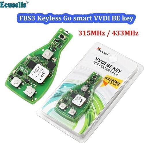 Xhorse MB Universal FBS3 BGA Keyless Go Smart VVDI BE Key 315Mhz/433MHZ for W204 W207 W212 W164 W166 W221 CLK