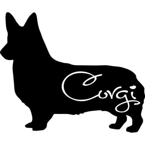 13.5*11.3cm Corgi Decal Window Bumper Sticker Funny Car Window Bumper Novelty JDM Drift Vinyl Decal Sticker