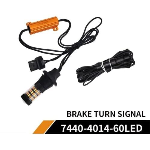 10PCS Car LED Dual Color 1156 BA15S P21W BAU15S PY21W 7440 W21W T20 4014 60SMD Turn Signal DRL Daytime Running Light Canbus