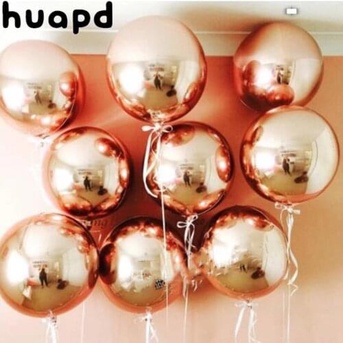2pcs 18/22inch gold silver Chorme Metal BoBo Balloon Birthday Party Decoration Bubble Globos Wedding Valentines Day decoration