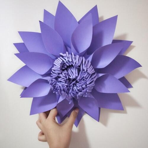 2017 Latest Style Handmade Giant Paper Flower For Wedding Backdrops Background Decorations Wall Deco Windows Display 1 Piece